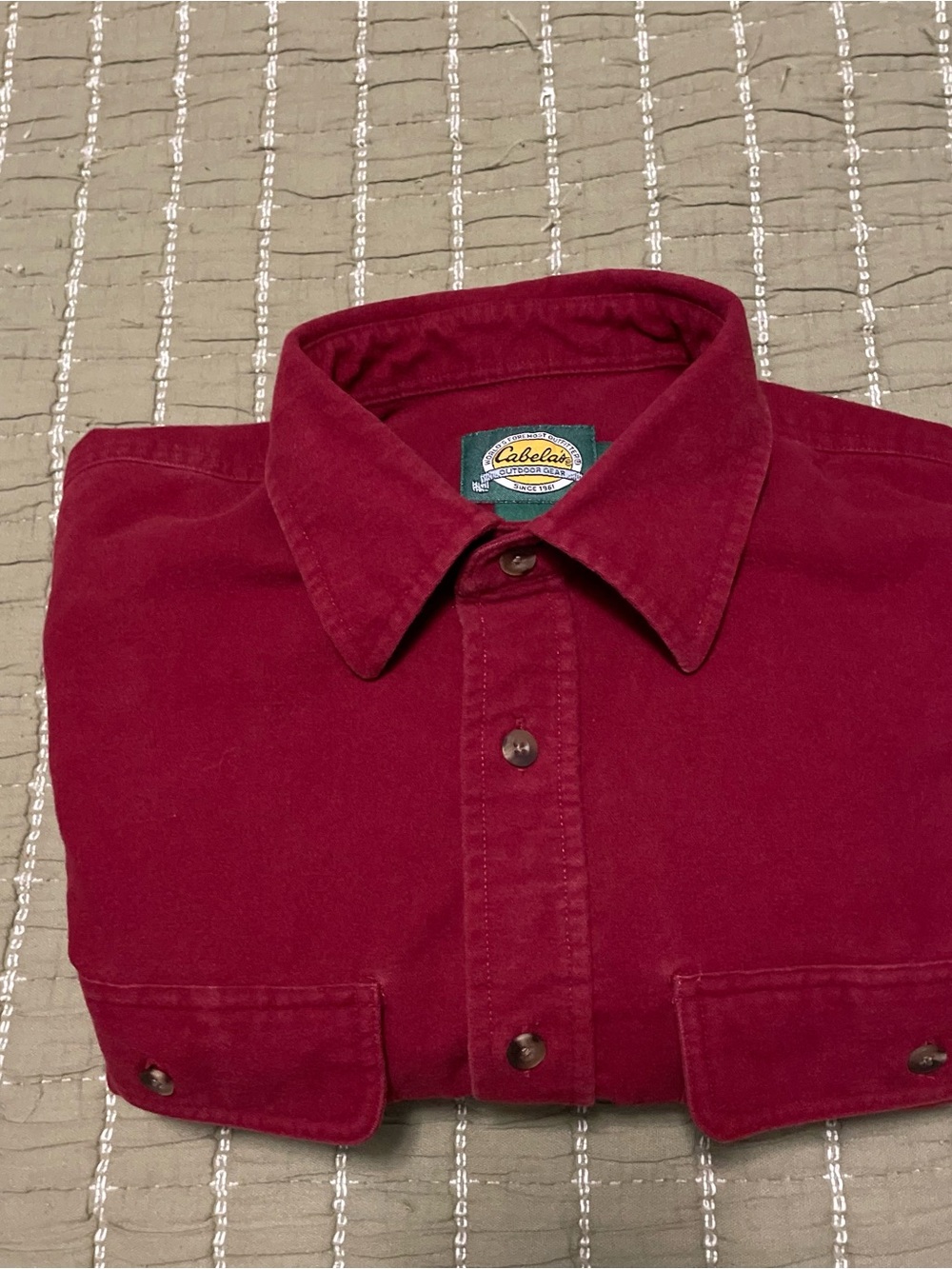 Cabela's Men's Deep Burgundy Button-Front Shirt Jacket